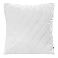 Poszewka na poduszkę 45x45 cm welwetowa, biała pikowana we wzór karo z ozdobną wypustką VELVET 27 Eurofirany Premium