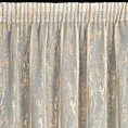 Dekoracja okienna biało, szampańska z etaminy zdobiona nadrukiem marmurku 140x270 cm taśma MIA