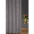 Zasłona szyta na taśmie 5 cm stalowa z tkaniny szenilowej z efektem melanżu