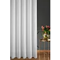 Firana szyta na taśmie 5 cm kremowa półprzezroczysta, z tkaniny typu żorżeta o niestandardowej wysokości 340cm, wykończona obciążnikiem