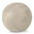 Poduszka dekoracyjna w formie kuli średnica 24 cm welwetowa jasnobeżowa GAJA