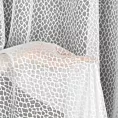 Firana szyta na taśmie 5 cm biała z żakardowej tkaniny w geometryczny wzór