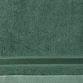Ręcznik do rąk 40x60 cm bawełniany kolor ciemnozielony z bordiurą w paski 500 g/m2 ABBIE