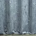 Zasłona ciemnoszaro, grafitowa z marmurkowym wzorem, welwetowa 140x250 cm przelotka - WERA