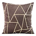 Poszewka na poduszkę 45x45 cm welwetowa wrzosowa z nadrukiem geometrycznym BLINK 29