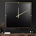 Dekoracyjny zegar ścienny z metalu w stylu nowoczesnym, kwadratowy