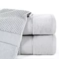 Ręcznik kąpielowy 50x90 cm bawełniany kolor srebrny z welwetową bordiurą 500 g/m2 JESSI