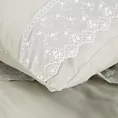 Pościel 220x200 cm z bawełny ranforce kolor beżowy zdobiona koronką REINA 27