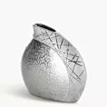 Wazon ceramiczny ALIRA łączący strukturalną powierzchnie z lśniącym wzorem