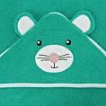 Ręcznik kąpielowy dziecięcy 100x100 cm bawełniany kolor miętowy 350g/m2 z kapturem BABY 71