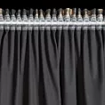 Zasłona welwetowa czarno, złota zdobiona przecieranym wzorem 140x270 cm taśma - RENIA
