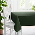 Obrus szyty ciemnozielony z gładkiej tkaniny zaciemniającej typu dimout