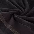 Ręcznik kąpielowy 50x90 cm bawełniany kolor czarny w pasy przetykany błyszczącą nicią 500 g/m2 APRIL
