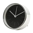 Dekoracyjny zegar stołowy w stylu vintage czarno-srebrny