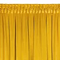 Zasłona welwetowa musztardowa zdobiona falbanami 140x270 cm taśma - CHARLOTTE