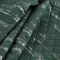 Narzuta ciemnozielono, srebrna 170x210 cm zdobiona przecieranym wzorem i pikowana metodą hot press BLINK 1 Design 91