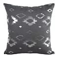 Poszewka na poduszkę 40x40 cm bawełniana, stalowa ze srebrnym nadrukiem FABIO