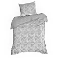Pościel 140x200 cm bawełniana kolor szary, biały z wzorem geometrycznym SPRING 55