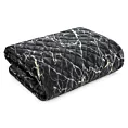 Narzuta welwetowa czarno, szampańska 170x210 cm pikowana metodą hot press z błyszczącym wzorem marmurku BLINK 4 Eurofirany Premium