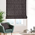 Roleta rzymska czarno beżowa z miękkiej tkaniny szenilowej z melanżowym wzorem