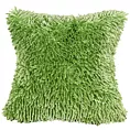 Poszewka na poduszkę 40x40 cm zielona z długimi ozdobnymi frędzlami SHAGGY