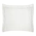 Poszewka na poduszkę 70x80 cm bawełniana kremowa z satynowym połyskiem i ozdobną kantą NOVA COLOUR