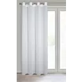 Zasłona naturalna z siateczki przetykana srebrną nicią 140x250 cm przelotka - KENDAL