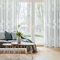Firana biało, srebrna etamina 140x250 cm przelotka - IDALIA