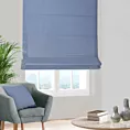 Roleta rzymska niebieska z gładkiej tkaniny z delikatnym połyskiem