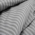Pościel 160x200 cm z bawełny kolor stalowy, jasnoszary zdobiona pasami z błyszczącą nicią ETNO 1 Eurofirany Premium