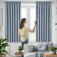 Zasłona niebieska z tkaniny welurowej 120x180 cm taśma - Dora