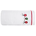 Ręcznik kąpielowy świąteczny 50x90 cm bawełniany kolor biały,czerwony zdobiona świątecznym haftem 450 g/m2 GERDA