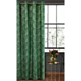 Zasłona welwetowa zielono, szampańska z motywem roślinnym 140x250 cm przelotka - GOJA - Pierre Cardin
