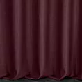 Zasłona szyta na taśmie 5 cm bordowa z tkaniny w stylu eko o naturalnym splocie