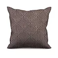 Poszewka szyta grafitowo miedziana z tkaniny, z geometrycznym wzorem, z dodatkiem połyskującej nici