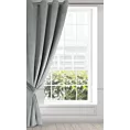 Zasłona welwetowa jasnoszara, troczek w zestawie 140x270 cm przelotka - ANTARA