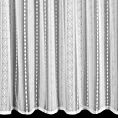 Zasłona biała zdobiona subtelnymi chwostami, ażurowa 140x270 cm taśma ADORA