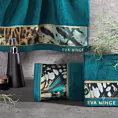 Ręcznik kąpielowy 50X90 cm bawełniany kolor ciemnoturkusowy z designerską bordiurą 500 g/m2 EVA 15 Eva Minge