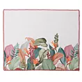 Komplet podkładek 4 szt naturalno, zielony 32x45 cm INES z nadrukowanym motywem botanicznym
