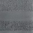 Ręcznik kąpielowy 70x140 cm bawełniany kolor stalowy z żakardową bordiurą w stylu eko 500 g/m2 LORITA