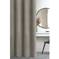 Zasłona popielata z matowego welwetu 140x250 cm przelotka - MILO