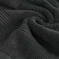 Ręcznik kąpielowy 70x140 cm bawełniany kolor czarny 0 twist zdobiony paseczkami 550 g/m2 MOLLY