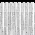 Firana biała z srebrnym nieregularnym wzorem 140x270 cm taśma ROXI