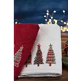 Ręcznik kąpielowy świąteczny 70x140 cm bawełniany kolor biały 450 g/m2 SANTA