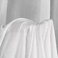 Firana szyta na taśmie 5 cm biała z miękkiej w dotyku, kreszowanej tkaniny, wykończona obciążnikiem