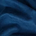 Zasłona szyta na flexach granatowa z miękkiej tkaniny o welurowej strukturze