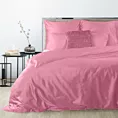 Pościel 220x200 cm bawełniana gładka kolor malinowy NOVA 3
