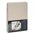 Prześcieradło jersey z gumką 160x200 cm z bawełny kolor beżowy 190 g/m2 Eurofirany Premium