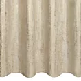 Zasłona welwetowa jasnobeżowo, złota zdobiona przecieranym wzorem 140x250 cm przelotka - RENIA