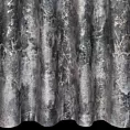 Zasłona welwetowa brązowo, szara zdobiona nadrukiem przecieranym 140x250 cm przelotka - ESTER